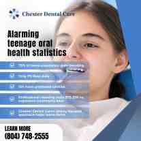 Alarming teenage oral health statistics from Chester Dental Care: Gum bleeding, lack of flossing, untreated cavities.